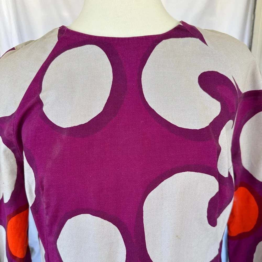 VINTAGE 70s Marimekko Dress Sz 40 - Picture 2 of 9